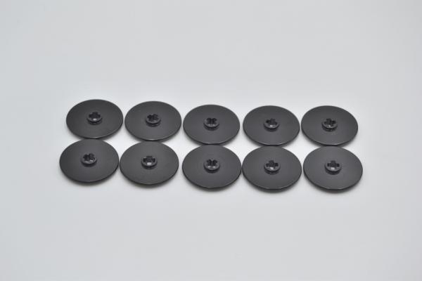 LEGO 10 x Technic Scheibe rund mit Achsloch schwarz Black Technic Disk 3x3 2958