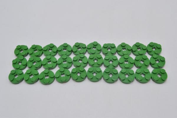 LEGO 30 x Rundplatte Achsloch grÃ¼n Green Plate Round 2x2 with Axle Hole 4032