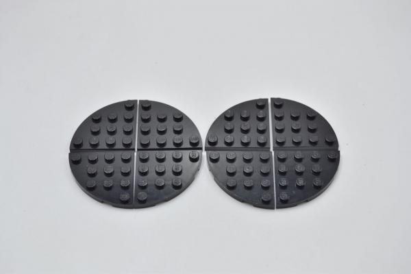 LEGO 8 x Rundplatte Viertelkreis schwarz Black Plate Round Corner 4x4 30565