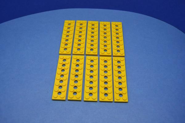 LEGO 10 x Technik Platte 2x8 gelb yellow technic plate 3738 373824