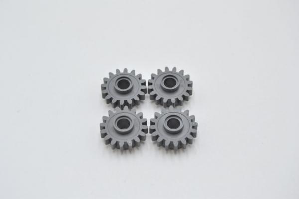 LEGO 4 x Zahnrad neues dunkelgrau Dark Bluish Gray Technic Gear 16 Tooth 6542b