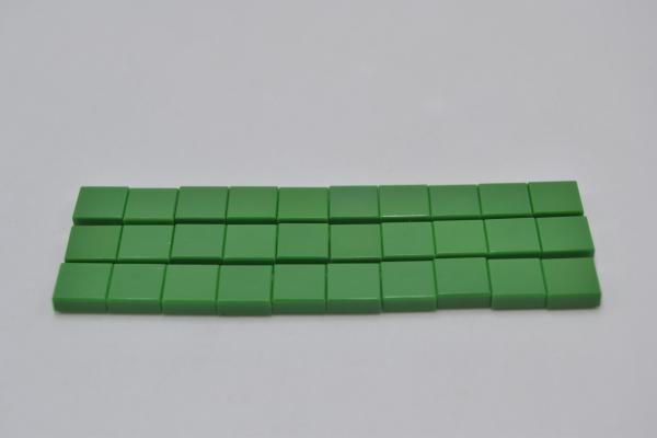 LEGO 30 x Fliese Kachel mit Rille grÃ¼n Green Tile 1x1 with Groove 3070b