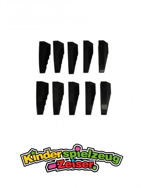 LEGO 10 x Keilstein FlÃ¼gel schrÃ¤g links schwarz Black Wedge 6x2 Left 41748