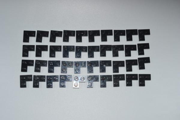 LEGO 40 x Eckplatte Winkel 2x2 flach schwarz black corner plate 2420 242026