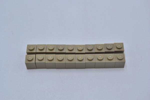 LEGO 20 x Basisstein Baustein dunkelbeige Dark Tan Basic Brick 1x1 3005