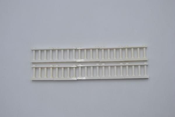 LEGO 10 x Zaun GelÃ¤nder weiÃŸ White Fence 1x4x2 Spindled with 2 Studs 30055