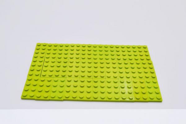 LEGO 30 x Basisplatte lindgrÃ¼n Lime Basic Plate 2x4 3020 