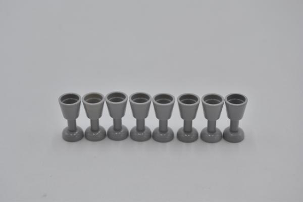 LEGO 8 x Kelch Becher Pokal neuhell grau Light Bluish Gray Utensil Goblet 2343