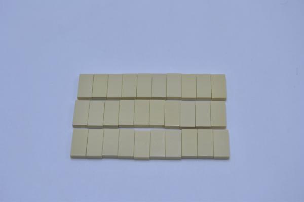 LEGO 30 x Fliese Kachel mit Rille beige Tan Tile 1x2 with Groove 3069b