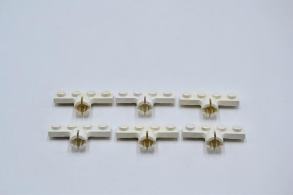 LEGO 6 x Kupplung weiÃŸ White Plate Modified 1x4 Tow Ball Socket Short 8mm 3183b