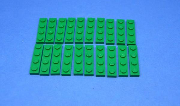 LEGO 20 x Basisplatte Bauplatte grÃ¼n Green Plate 1x4 3710 371028