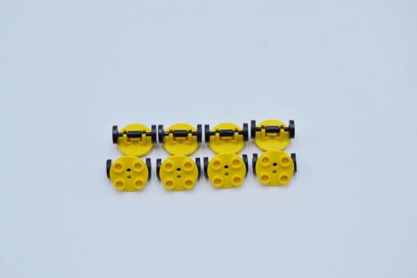 LEGO 8 x Radhalter Rad gelb Yellow Plate Round 2x2 Thin Wheel Holder 2655c02