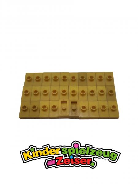 LEGO 30 x Fliese mit Noppe Pearl Gold Plate Modified 1x2 with 1 Stud 3794a