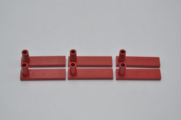 LEGO 6 x Zaun Tor TÃ¼r GartentÃ¼r Drehtor Basis rot Red Fence Gate 1x4x2 Base 3187