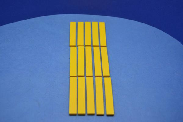 LEGO 15 x Fliese Platte Kachel glatt gelb Yellow Tile 1x6 6636