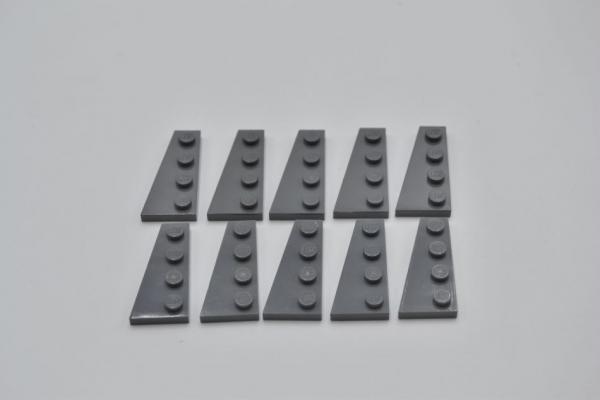 LEGO 10 x Platte links neues dunkelgrau Dark Bluish Gray Plate 4x2 Left 41770