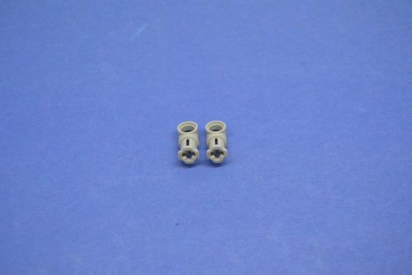 LEGO 2 x Verbinder glatt althell grau Light Gray Technic Axle Pin Connector 44