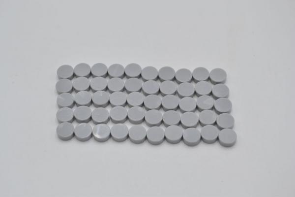 LEGO 50 x Fliese rund neuhell grau Light Bluish Gray Tile Round 1x1 98138