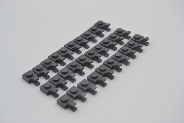 LEGO 30 x Platte neues dunkelgrau Dark Bluish Gray Plate Modified 1x1 Clip 61252