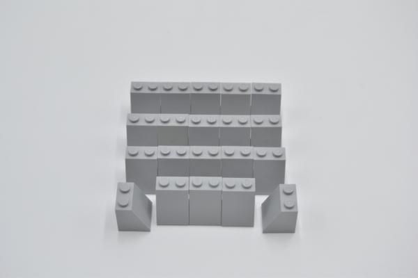 LEGO 20 x SchrÃ¤gstein neuhell grau Light Bluish Gray 2x2x2 Bottom Tube 3678b