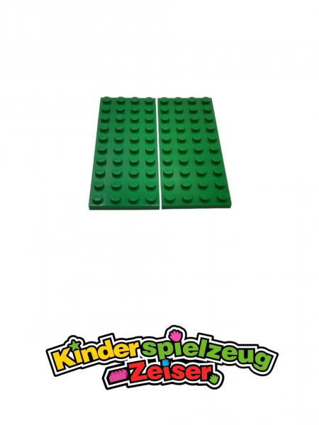 LEGO 2 x Basisplatte Bauplatte Grundplatte grÃ¼n Green Basic Plate 4x10 3030 