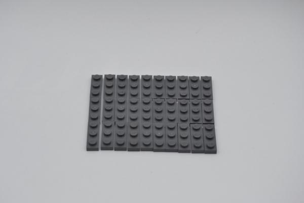 LEGO 30 x Basisplatte neues dunkelgrau Dark Bluish Gray Plate 1x3 3623 