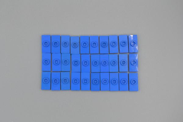 LEGO 30 x Fliesen mit Noppe blau Blau Plate Modified 1x2 without Groove 3794a 