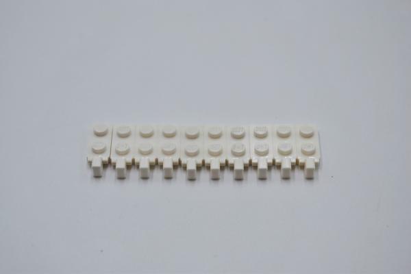 LEGO 10 x Scharnier weiÃŸ White Hinge Plate 1x2 Locking with 1 Finger 44301