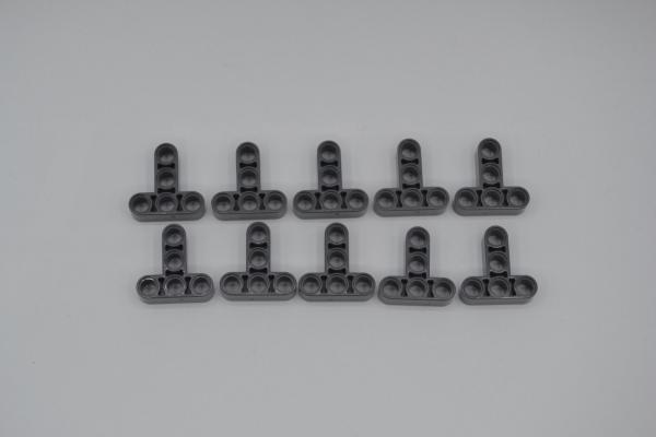 LEGO 10 x T-StÃ¼ck neues dunkelgrau Dark Bluish Gray Technic Liftarm 3x3 60484