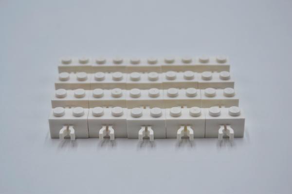 LEGO 20 x Stein weiÃŸ White Brick Modified 1x2 with Vertical Clip 30237
