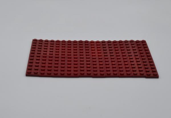 LEGO 20 x Basisplatte dunkelrot Dark Red Basic Plate 2x6 3795 4618986