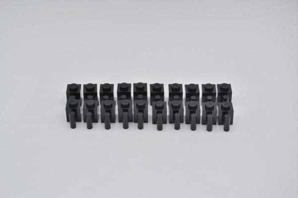 LEGO 20 x Stein mit Griff schwarz Black Brick Modified 1x1 with Bar Handle 2921