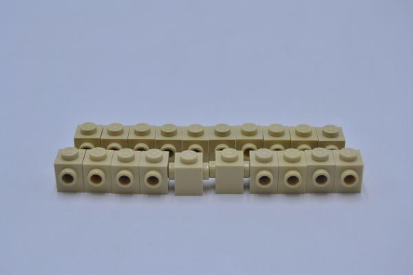 LEGO 20 x Konverter beige Tan Brick Modified 1x1 Studs on 2 Sides Opposite 47905