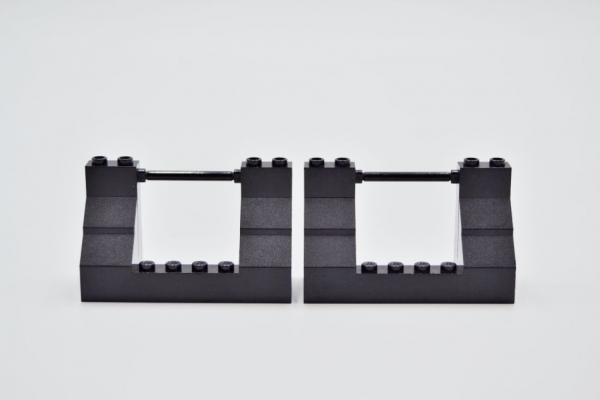LEGO 2 x Mauer Boot schwarz Black Boat Deck Brick 8x3x4 Railing 47993 4222138