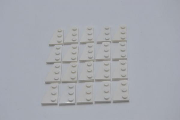 LEGO 20 x FlÃ¼gelplatten links weiÃŸ White Wedge Plate 3x2 Left 43723