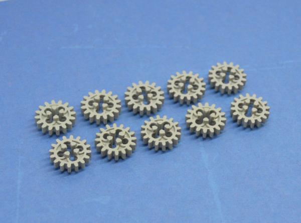 LEGO 10 x Zahnrad althell grau Light Gray Technic Gear 16 Tooth 4019