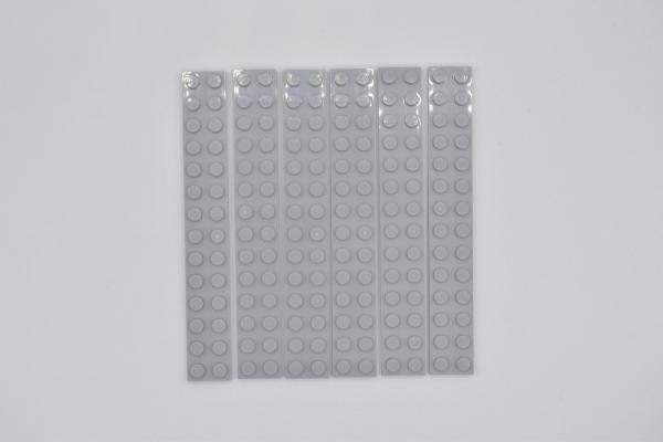 LEGO 6 x Basisplatte neuhell grau Light Bluish Gray Basic Plate 2x14 91988