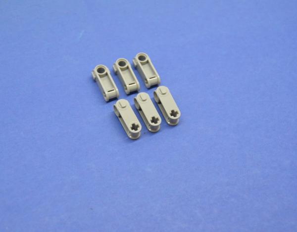 LEGO 6 x Verbinder althell grau Light Gray Technic Axle and Pin Connector 32068