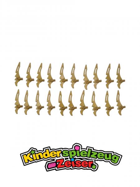 LEGO 20 x Waffe Klinge gezahnt Pearl Gold Minifigure Weapon Crescent Blade 98141