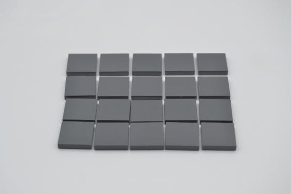 LEGO 20 x Fliese Kachel neues dunkelgrau Dark Bluish Gray Tile 2x2 3068b