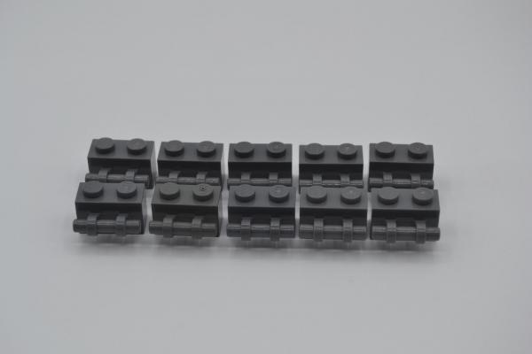 LEGO 10 x Stein Griff neues dunkelgrau Dark Bluish Gray Brick 1x2 Handle 30236