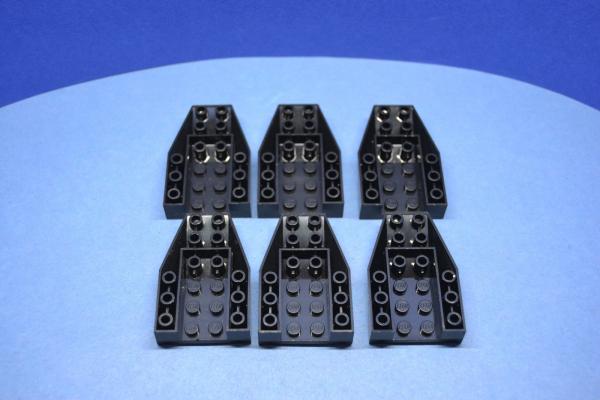 LEGO 6 x Keilstein schwarz Black Wedge 6x4 Triple Inv. Connections 2 Studs 4856a