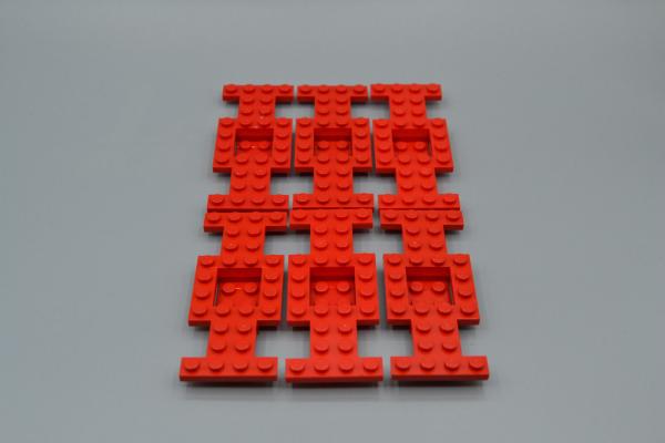 LEGO 6 x Auto Chassis rot Red Vehicle Base 4x10x2/3 No Center Hole 4212b