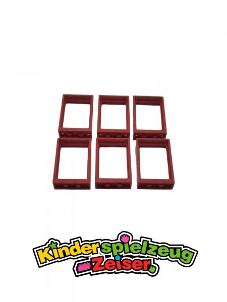 LEGO 6 x TÃ¼r TÃ¼rrahmen HaustÃ¼r rot Red Door Frame 1x3x4 3579