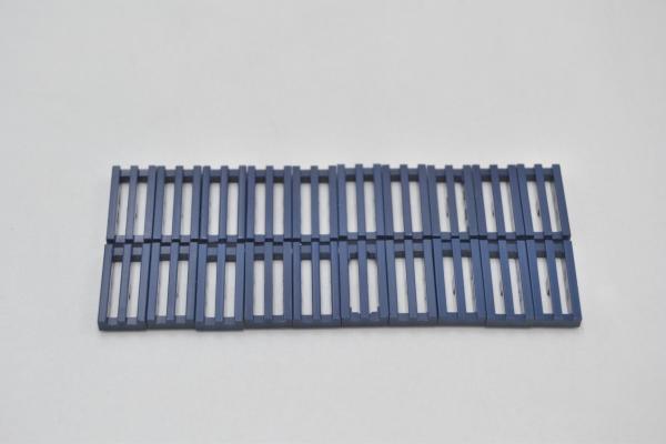 LEGO 20 x Gitterfliese dunkelblau Dark Blue Tile 1x2 Grille Bottom Groove 2412b