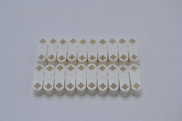 LEGO 20 x Verbinder weiÃŸ White Technic Axl Pin Connector 3L Center Hole 32184