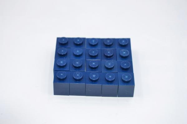 LEGO 20 x Basisstein dunkel blau Dark Blue Basic Brick 1x1 3005 4255413