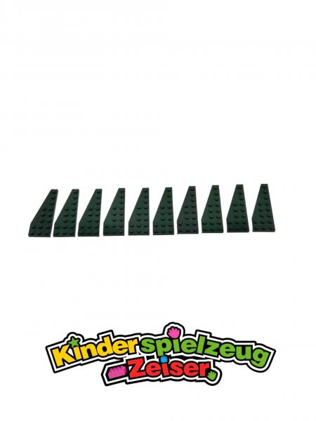 LEGO 10 x FlÃ¼gelplatte links dunkelgrÃ¼n Dark Green Wedge Plate 8x3 Left 50305