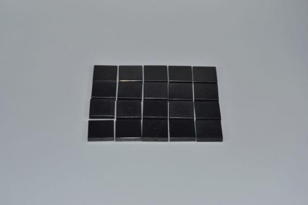 LEGO 20 x Kachel Fliese Platte schwarz Black Tile 2x2 with Groove 3068