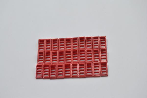 LEGO 30 x Dachstein geriffelt rot Red Slope 18 2x1x2/3 with 4 Slots 61409